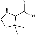 5,5-二甲基噻唑烷-4-羧酸 結(jié)構(gòu)式
