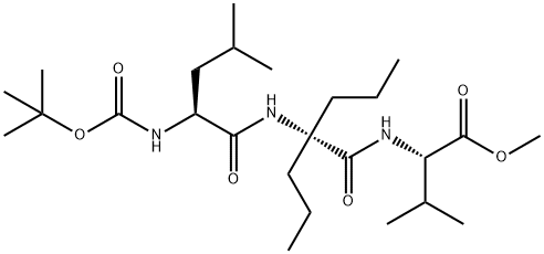 t-butyloxycarbonyl-leucyl-dipropylglycyl-valine methyl ester Struktur
