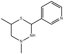 3,4,5,6-Tetrahydro-4,6-dimethyl-2-(3-pyridinyl)-2H-1,3,4-thiadiazine Structure