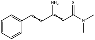 2,4-Pentadienethioamide,  3-amino-N,N-dimethyl-5-phenyl- Struktur