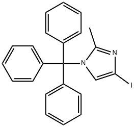 4-ヨード-2-メチル-1-(トリフェニルメチル)-1H-イミダゾール 化學(xué)構(gòu)造式