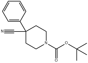 1-BOC-4-氰基-4-苯基哌啶 結(jié)構(gòu)式