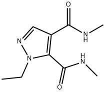1-ethyl-4,5-di(N-methylcarbamoyl)pyrazole Struktur