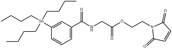 maleimidoethyl 3-(tri-n-butylstannyl)hippurate Struktur