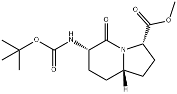 METHYL (3S,6S,8AS)-6-[(TERT-BUTOXYCARBONYL)AMINO]-5-OXOOCTAHYDROINDOLIZINE-3-CARBOXYLATE Struktur