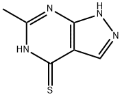 1,5-DIHYDRO-6-METHYL-4H-PYRAZOLO[3,4-D]PYRIMIDINE-4-THIONE Struktur
