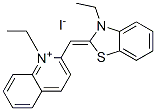 1-ethyl-2-[(3-ethyl-3H-benzothiazol-2-ylidene)methyl]quinolinium iodide  Struktur