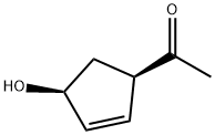 Ethanone, 1-(4-hydroxy-2-cyclopenten-1-yl)-, cis- (9CI) Struktur