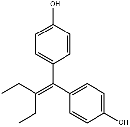 4-[2-ethyl-1-(4-hydroxyphenyl)but-1-enyl]phenol Struktur
