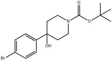 1-BOC-4-(4-BROMO-PHENYL)-PIPERIDIN-4-OL Struktur
