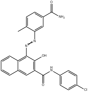 4-[(5-carbamoyl-o-tolyl)azo]-4'-chloro-3-hydroxynaphth-2-anilide 結(jié)構(gòu)式