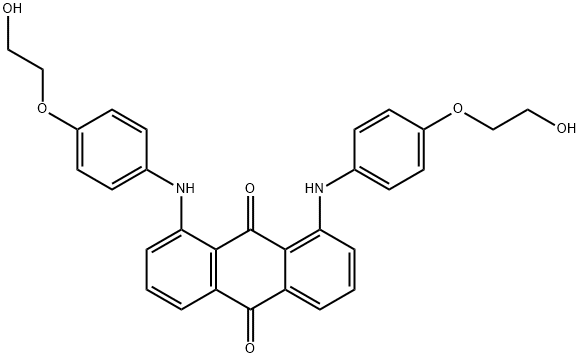 1,8-bis[[4-(2-hydroxyethoxy)phenyl]amino]anthraquinone  Struktur