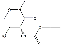 (R)-1-(N-メトキシ-N-メチルカルバモイル)-2-ヒドロキシエチルカルバミン酸TERT-ブチル 化學(xué)構(gòu)造式