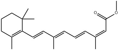 methyl (2Z,4E,6Z,8Z)-3,7-dimethyl-9-(2,6,6-trimethyl-1-cyclohexenyl)no na-2,4,6,8-tetraenoate Struktur