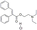 2-(diethylamino)ethyl (benzylidene)phenylacetate hydrochloride Struktur