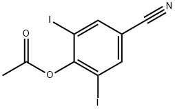 alpha-cyano-4-hydroxy-3,5-diiodobenzyl acetate Struktur