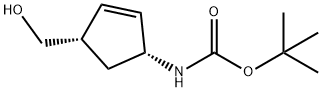 CARBAMIC ACID, [4(S)-(HYDROXYMETHYL)-2-CYCLOPENTEN-1-YL]-1,1-DIMETHYLETHYL ESTER, (1R-CIS)- Struktur