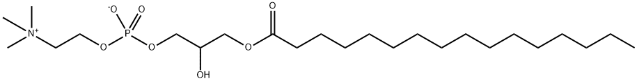 1-棕櫚-RAC-甘油-3-膽堿磷酸 結構式