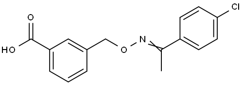 3-[([[1-(4-CHLOROPHENYL)ETHYLIDENE]AMINO]OXY)METHYL]BENZOIC ACID Struktur