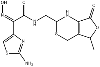 (Z)-2-(2-aMinothiazol-4-yl)-2-(hydroxyiMino)-N-((5-Methyl-7-oxo-2,4,5,7-tetrahydro-1H-furo[3,4-d][1,3]thiazin-2-yl)Methyl)acetaMide Struktur