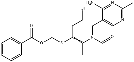 4-[(4-amino-2-methyl-5-pyrimidinylmethyl)(formyl)amino]-3-(2-hydroxyethyl)-2-thiapent-3-enyl benzoate 