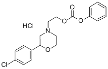 Carbonic acid, 2-(2-(4-chlorophenyl)-4-morpholinyl)ethyl phenyl ester,  hydrochloride Struktur