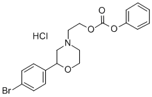Carbonic acid, 2-(2-(4-bromophenyl)-4-morpholinyl)ethyl phenyl ester,  hydrochloride Struktur