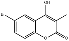 2H-1-Benzopyran-2-one, 6-broMo-4-hydroxy-3-Methyl- Struktur