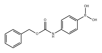 4-CBZ-氨基苯基)硼酸 結構式