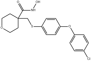 4-((4-(4-chlorophenoxy)phenylthio)Methyl)-N-hydroxytetrahydro-2H-pyran-4-carboxaMide Struktur