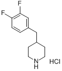 4-(3,4-DIFLUORO-BENZYL)-PIPERIDINE HYDROCHLORIDE Struktur