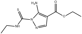 ETHYL 5-AMINO-1-[(ETHYLAMINO)CARBONOTHIOYL]-1H-PYRAZOLE-4-CARBOXYLATE Struktur