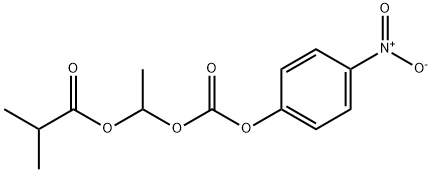 丙酸, 2-甲基-, 1-[[(4-硝基苯氧基)羰基]OXY]乙基 酯 結(jié)構(gòu)式