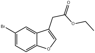2-(5-溴苯并呋喃-3-基)乙酸乙酯 結(jié)構(gòu)式