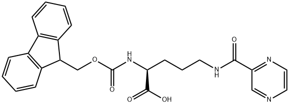 N-芴甲氧羰基-N'-哌嗪基羰基-L-鳥氨酸 結(jié)構(gòu)式
