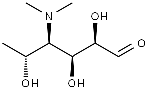 4-(Dimethylamino)-4,6-dideoxy-D-glucose Struktur