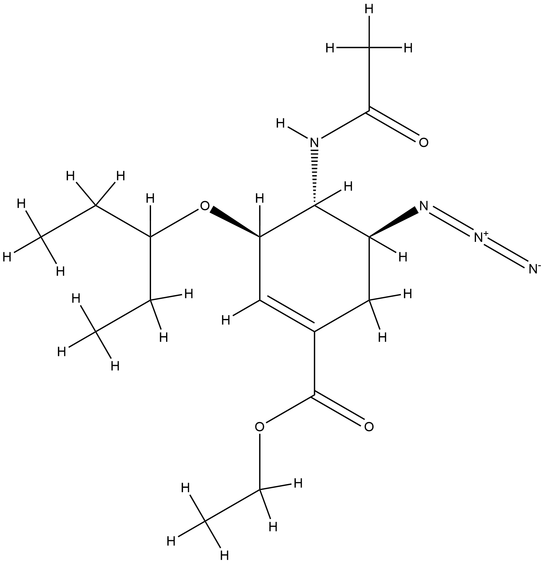 ETHYL (3R,4R,5S)-4-ACETAMIDO-5-AZIDO-3-(1-ETHYLPROPOXY)CYCLOHEX-1-ENE-1-CARBOXYLATE