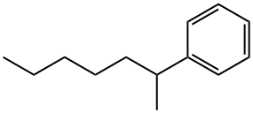 (2-heptyl)benzene Struktur