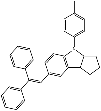 7-(2,2-二苯基乙烯基)-1,2,3,3A,4,8B-六氫-4-(4-甲基苯基)-環(huán)戊丙[B]吲哚 結(jié)構(gòu)式