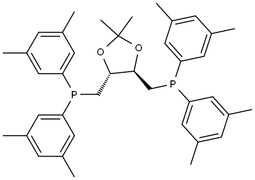 (R,R)-O-ISOPROPYLIDENE-2,3-DIHYDROXY-1,4-BIS[BIS(3,5-DIMETHYLPHENYL)PHOSPHINO]BUTANE Struktur