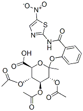 Methyl 1-[[2-N-(5-Nitrothiazolyl)carboxamido]phenyl]-2,3,4- tri-O-acetyl--D-glucopyranuronate 結(jié)構(gòu)式