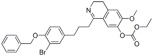 Carbonic  acid,  1-[3-[4-(benzyloxy)-3-bromophenyl]propyl]-3,4-dihydro-6-methoxy-7-isoquinolyl  ethyl  ester  (8CI) Struktur