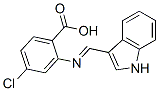 4-Chloro-2-(1H-indol-3-ylmethyleneamino)benzoic acid Struktur
