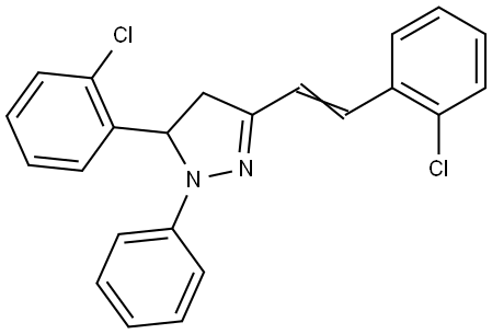 1-PHENYL-3-(2-CHLORO-STYRYL)-5-(2-CHLORO-PHENYL)-PYRAZOLIN Struktur