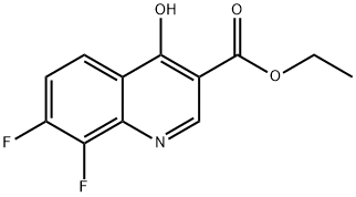 7,8-Difluoro-4-hydroxyquinoline-3-carboxylic acid ethyl ester Struktur