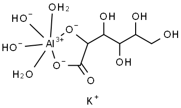 Aluminate(1-), diaqua[D-gluconato(2-)-κO1,κO2]dihydroxy-, potassium (9CI) Struktur