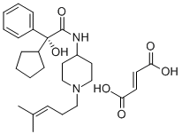 (AR)-A-CYCLOPENTYL-A-HYDROXY-N-[1-(4-METHYL-3-PENTENYL)-4-PIPERIDINYL]BENZENEACETAMIDE FUMARATE|(AR)-A-CYCLOPENTYL-A-HYDROXY-N-[1-(4-METHYL-3-PENTENYL)-4-PIPERIDINYL]BENZENEACETAMIDE FUMARATE