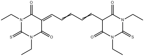 5,5'-(penta-1,3-dien-1-yl-5-ylidene)bis[1,3-diethyl-2-thiobarbituric] acid Struktur