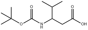 3-(BOC-氨基)-4-甲基戊酸 結(jié)構(gòu)式