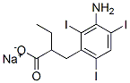 sodium 2-(3-amino-2,4,6-triiodobenzyl)butyrate Struktur